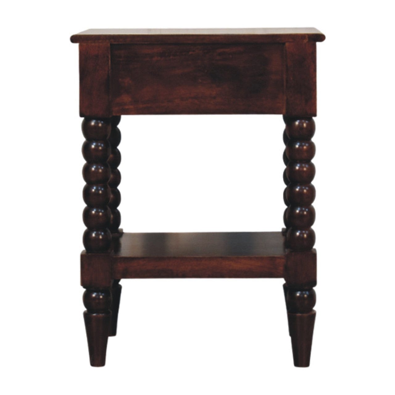 Handcrafted Vienna 1-Drawer Nightstand - Solid Mango Wood Bedside Table for Bedroom - product view 8 showing handcrafted...
