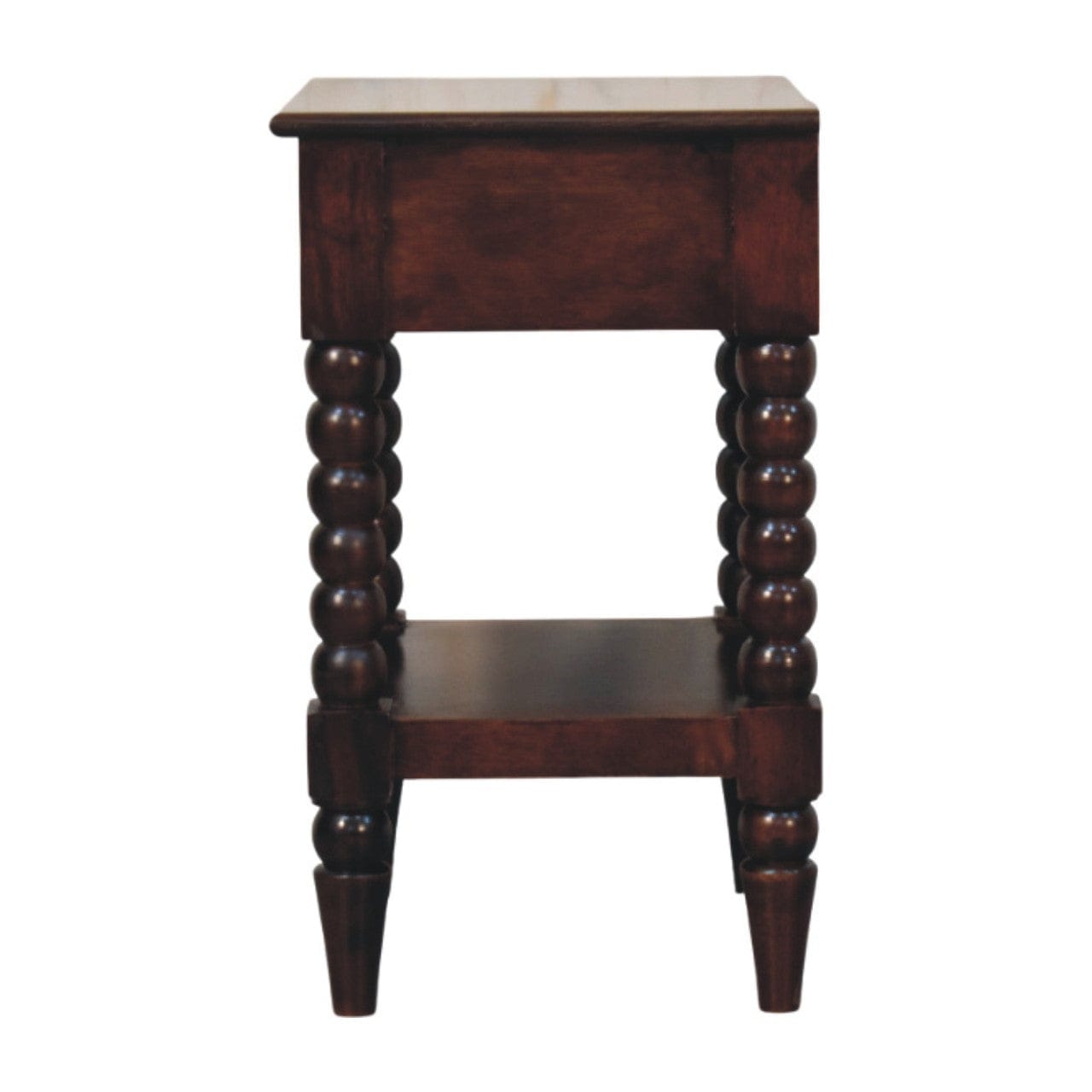 Handcrafted Vienna 1-Drawer Nightstand - Solid Mango Wood Bedside Table for Bedroom - product view 7 showing handcrafted...