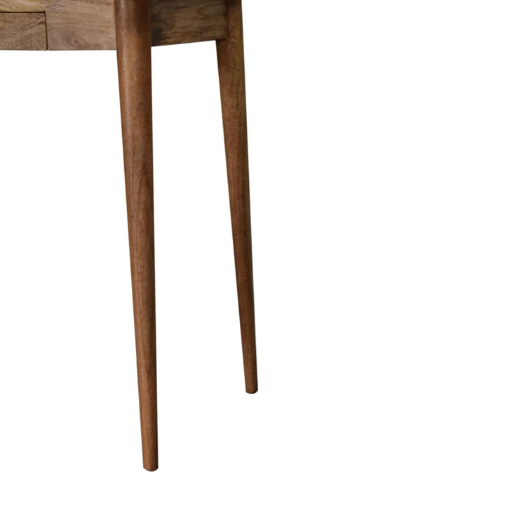2 Drawer Cable Writing Desk - Solid Mango Wood Writing Table for Home Office - product view 8 showing handcrafted solid...