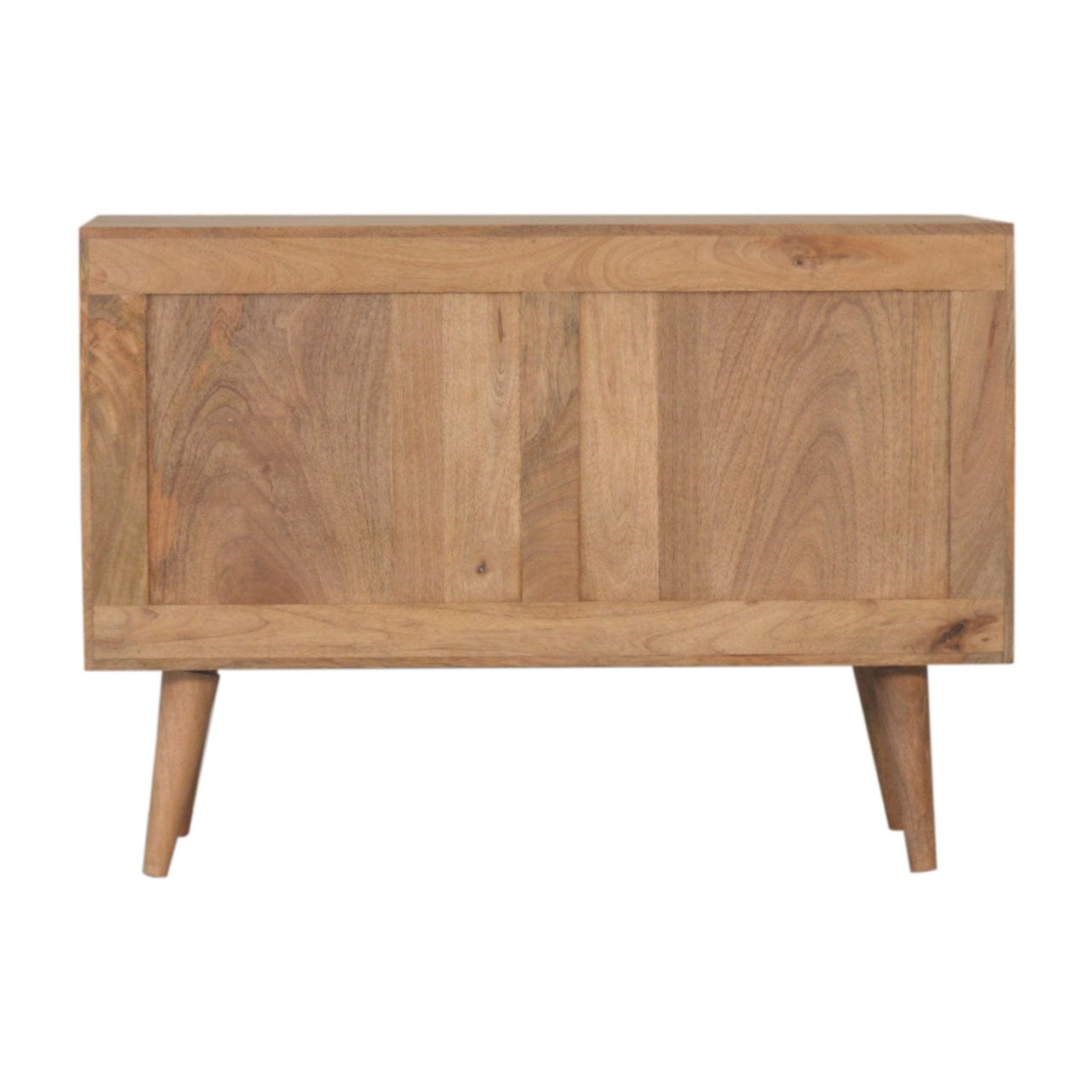 Acadia White Sideboard - Solid Mango Wood Buffet Cabinet for Dining Room - product view 8 showing handcrafted solid mango...