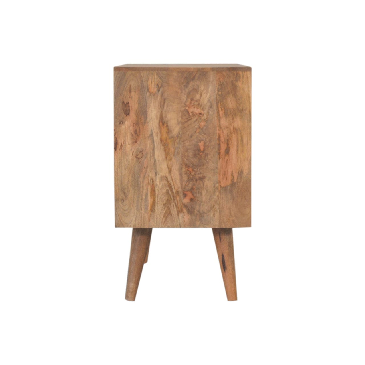 Acadia White Sideboard - Solid Mango Wood Buffet Cabinet for Dining Room - product view 7 showing handcrafted solid mango...