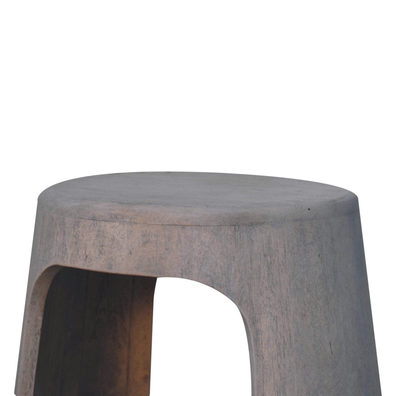 Acid Wash Open End Table - Solid Mango Wood Side Table for Living Room - product view 7 showing handcrafted solid mango...