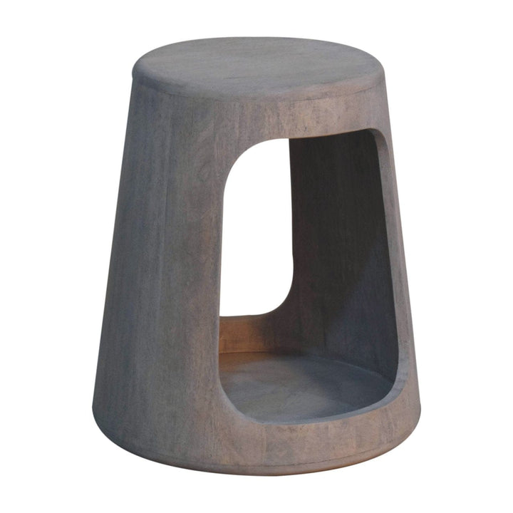 Acid Wash Open End Table - Solid Mango Wood Side Table for Living Room - product view 6 showing handcrafted solid mango...