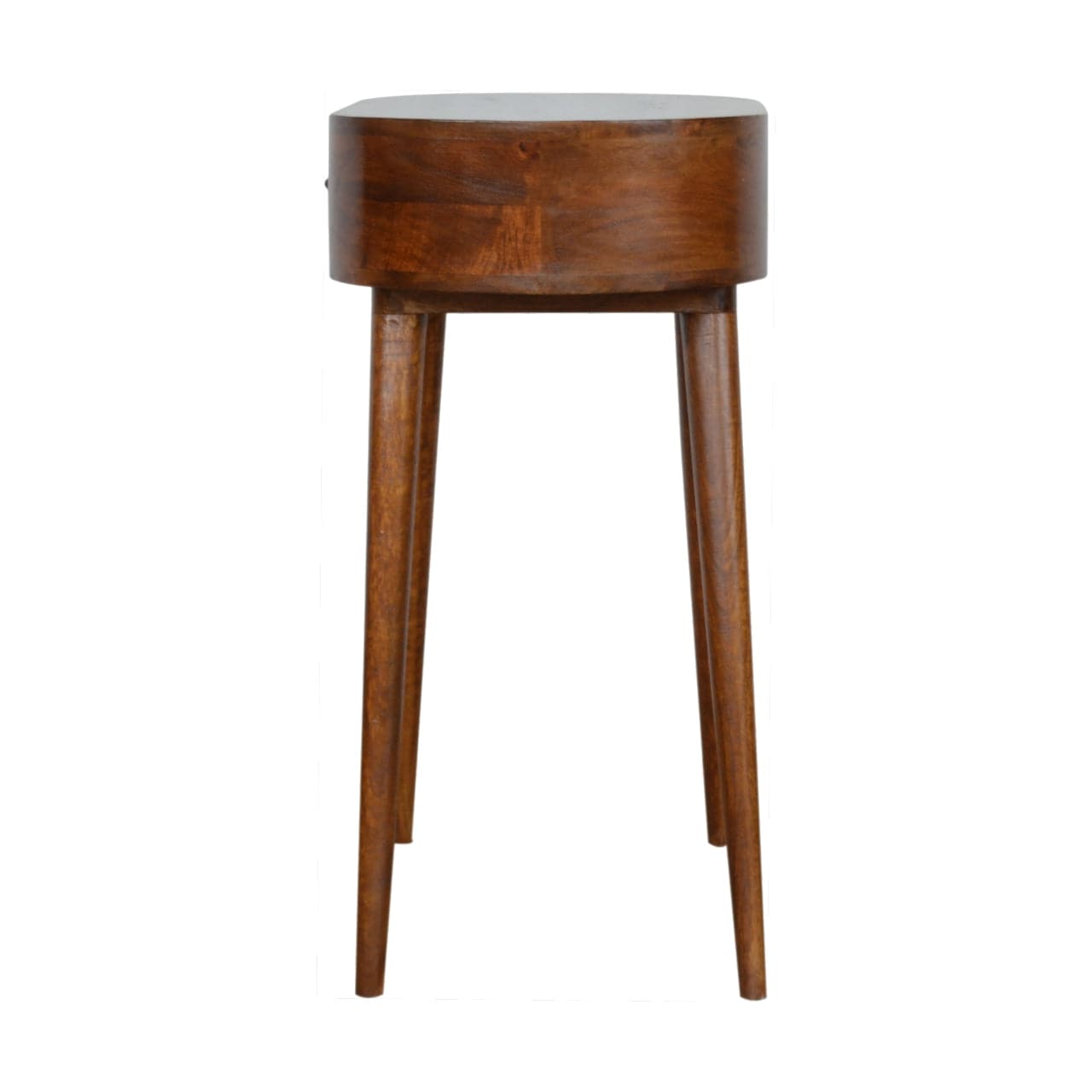 Albion Chestnut Console - Entryway & Hallway Table in Solid Mango Wood - product view 7 showing handcrafted solid mango...