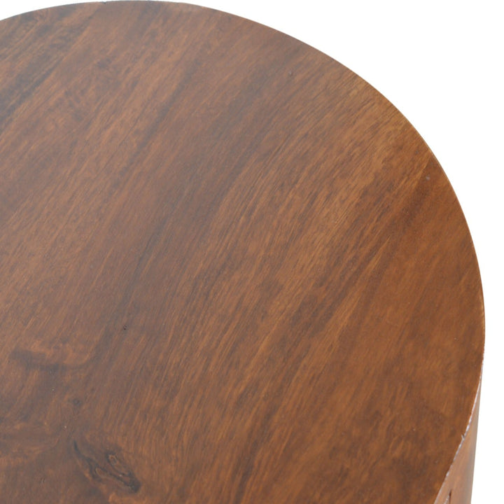 Albion Chestnut Console - Entryway & Hallway Table in Solid Mango Wood - product view 5 showing handcrafted solid mango...