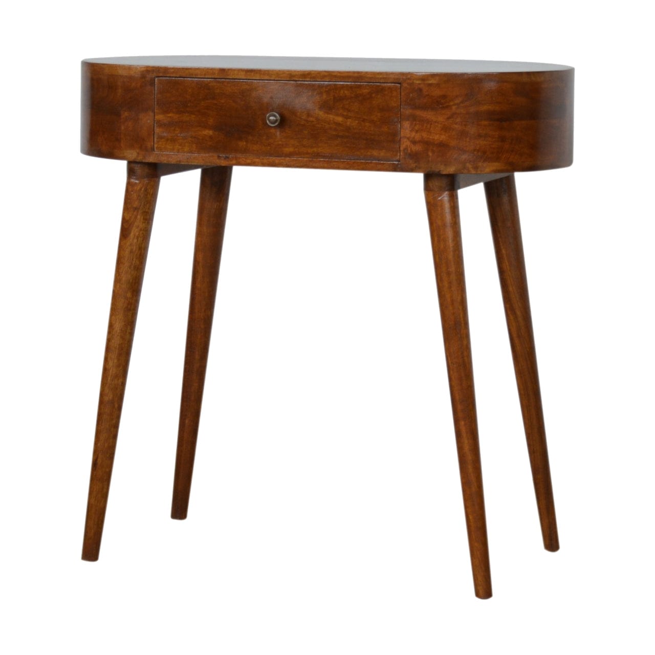 Albion Chestnut Console - Entryway & Hallway Table in Solid Mango Wood - main view showing handcrafted solid mango wood...