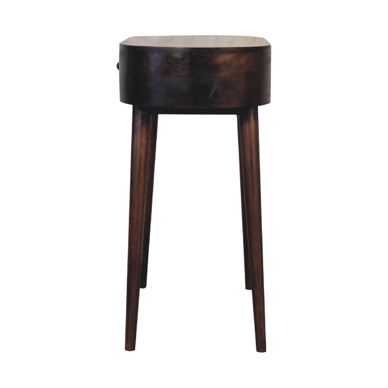 Albion Light Walnut Console Table - Solid Mango Wood Hallway Console for Entryway - product view 9 showing handcrafted...