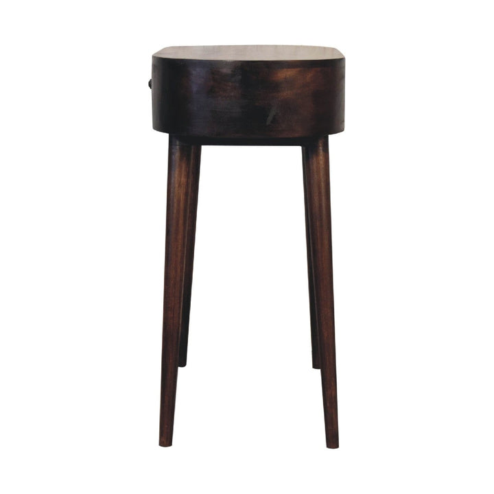 Albion Light Walnut Console Table - Solid Mango Wood Hallway Console for Entryway - product view 9 showing handcrafted...