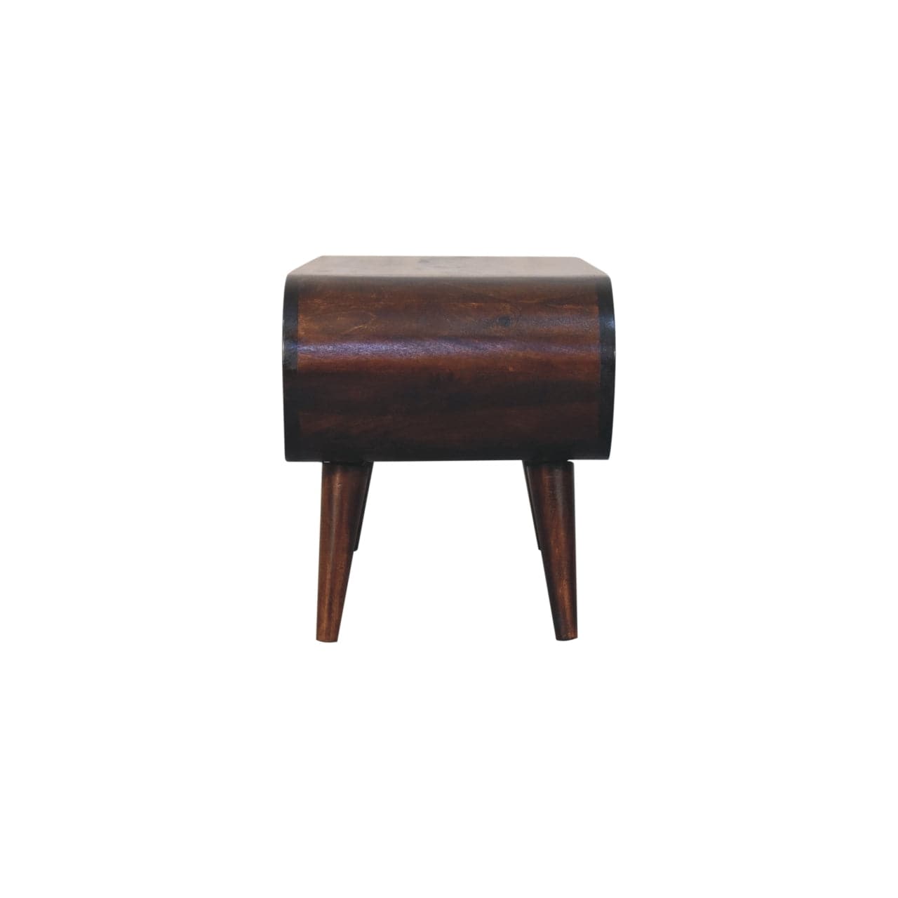Amaya Light Walnut Coffee Table - Solid Mango Wood Center Table for Living Room - product view 9 showing handcrafted...
