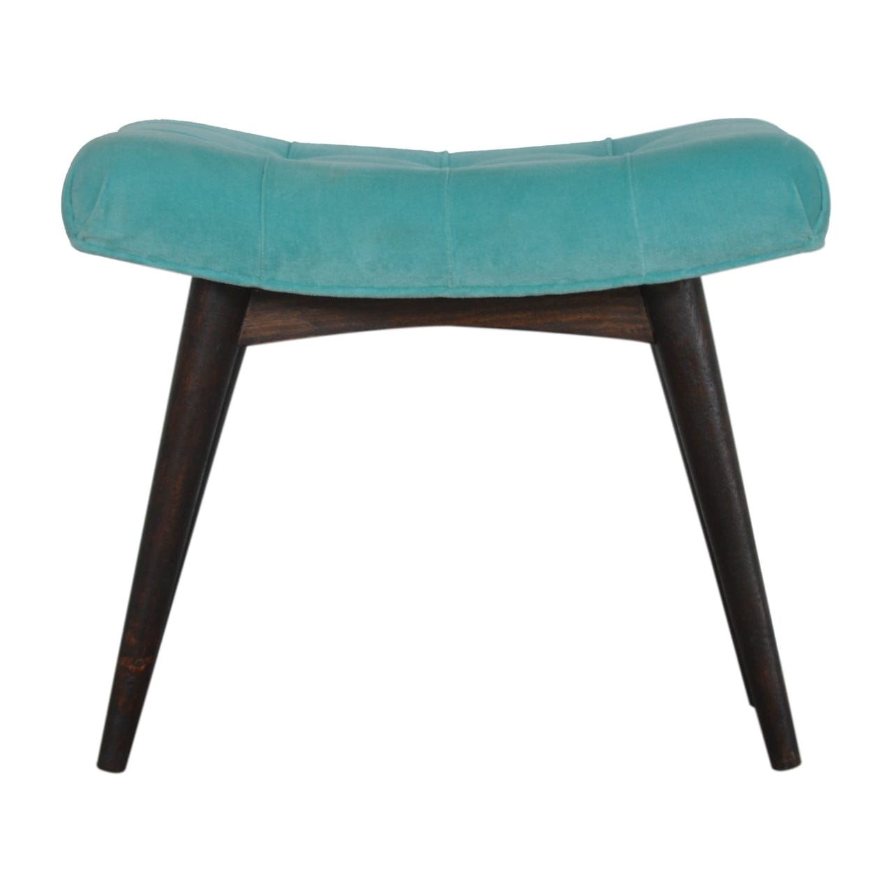 Aqua Cotton Bench - Solid Mango Wood Seating Furniture for Entryway - main view showing handcrafted solid mango wood bench
