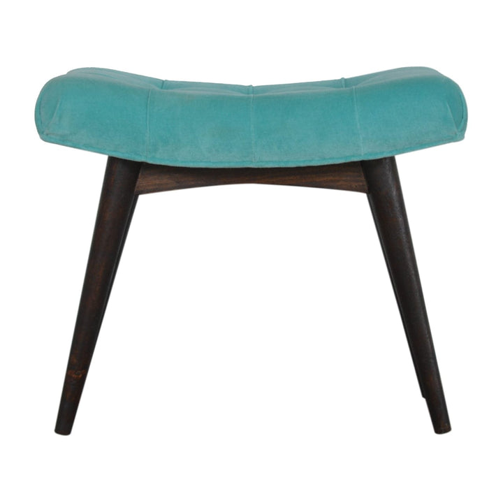 Aqua Cotton Bench - Solid Mango Wood Seating Furniture for Entryway - main view showing handcrafted solid mango wood bench