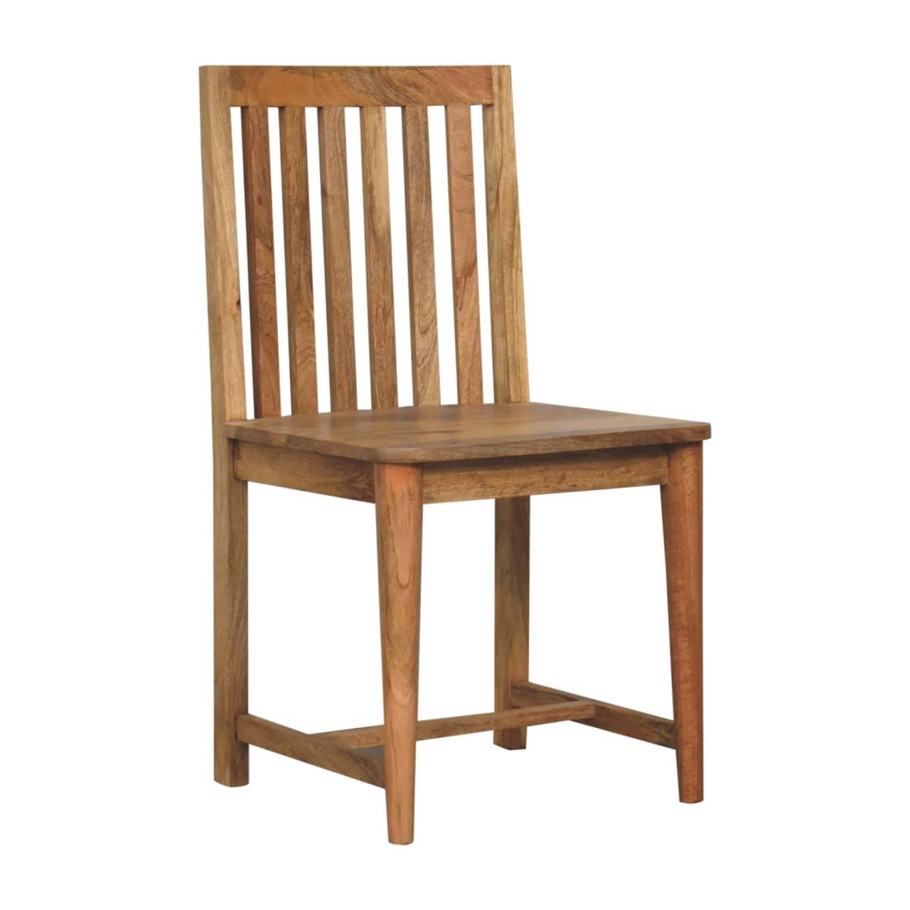Ariella Solid Mango Wood Dining Chair - Handcrafted Wooden Kitchen Chair - product view 4 showing handcrafted solid mango...
