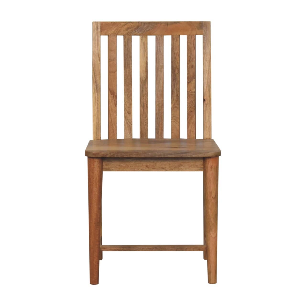 Ariella Solid Mango Wood Dining Chair - Handcrafted Wooden Kitchen Chair - product view 2 showing handcrafted solid mango...