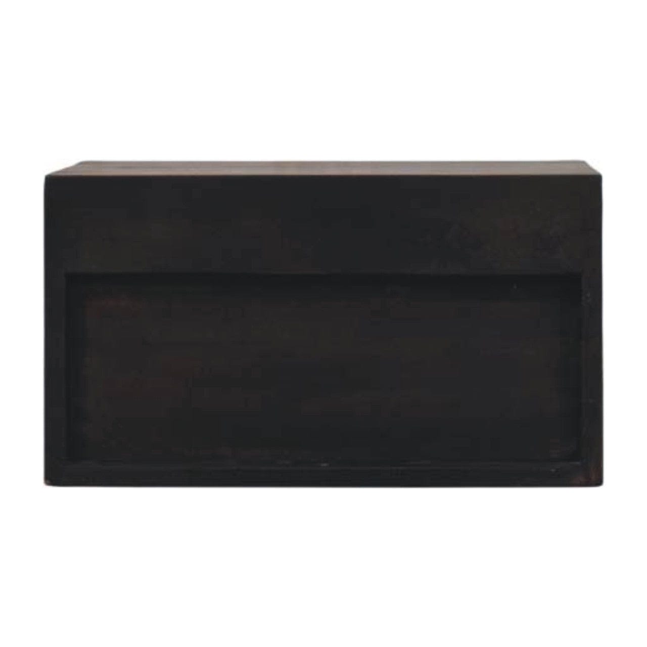 Arno Floating Nightstand - Solid Mango Wood Bedside Table for Bedroom - product view 7 showing handcrafted solid mango...