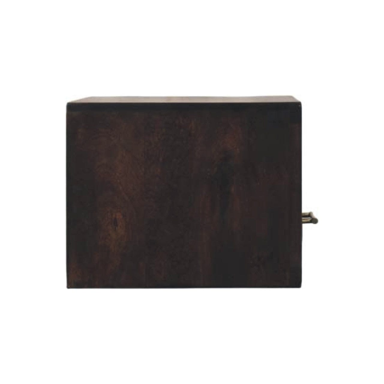 Arno Floating Nightstand - Solid Mango Wood Bedside Table for Bedroom - product view 6 showing handcrafted solid mango...
