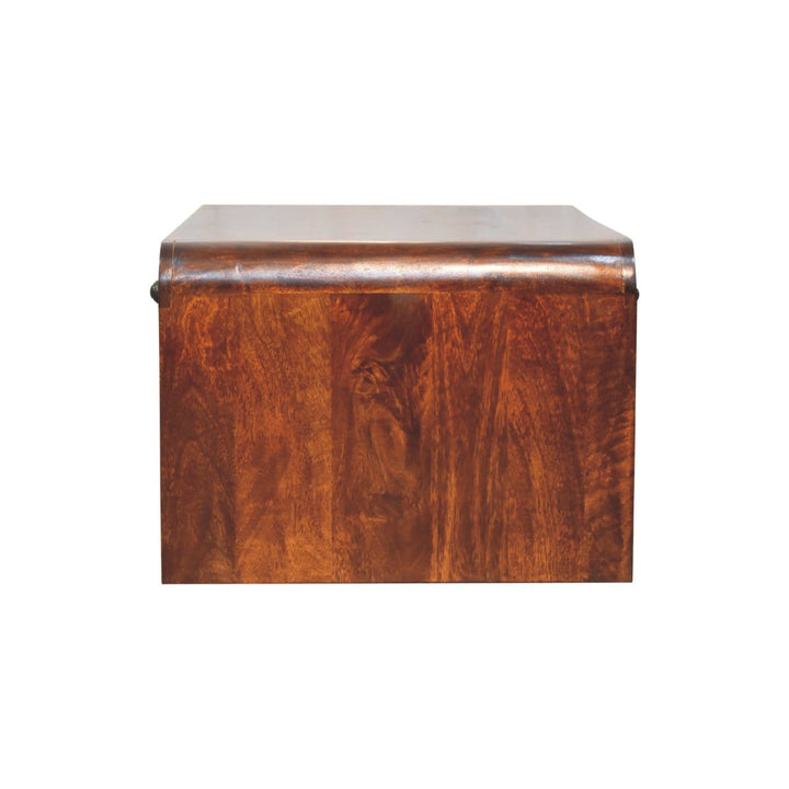 Aspen Slim Coffee Table - Solid Mango Wood Center Table for Living Room - product view 8 showing handcrafted solid mango...