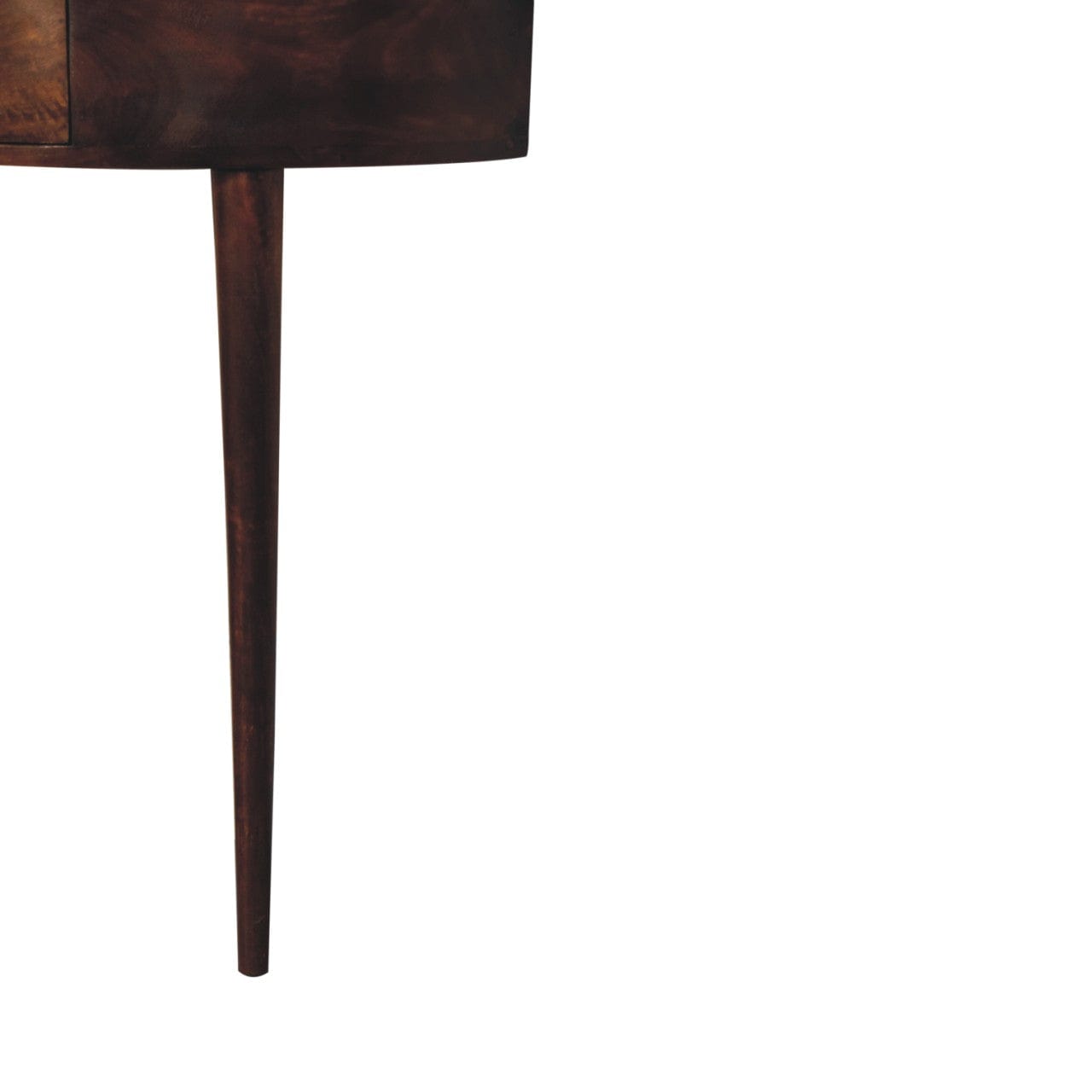 Backless Mounted Chestnut Console Table - Entryway & Hallway Table in Solid Mango Wood - product view 9 showing...