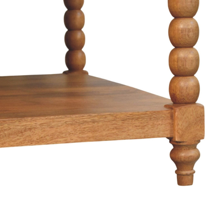 Barclay Teak Coffee Table - Solid Mango Wood Center Table for Living Room - product view 5 showing handcrafted solid...