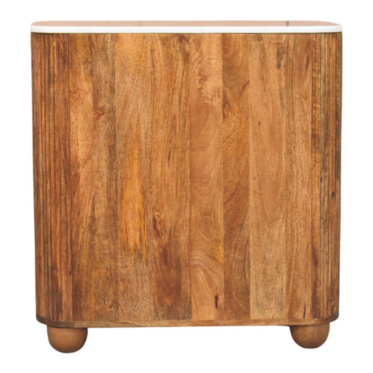 Beaumont Marble Dresser - Solid Mango Wood Storage Chest for Bedroom - product view 9 showing handcrafted solid mango...