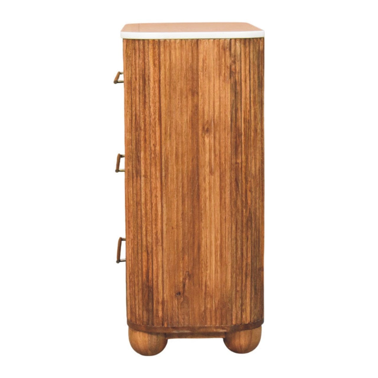 Beaumont Marble Dresser - Solid Mango Wood Storage Chest for Bedroom - product view 8 showing handcrafted solid mango...