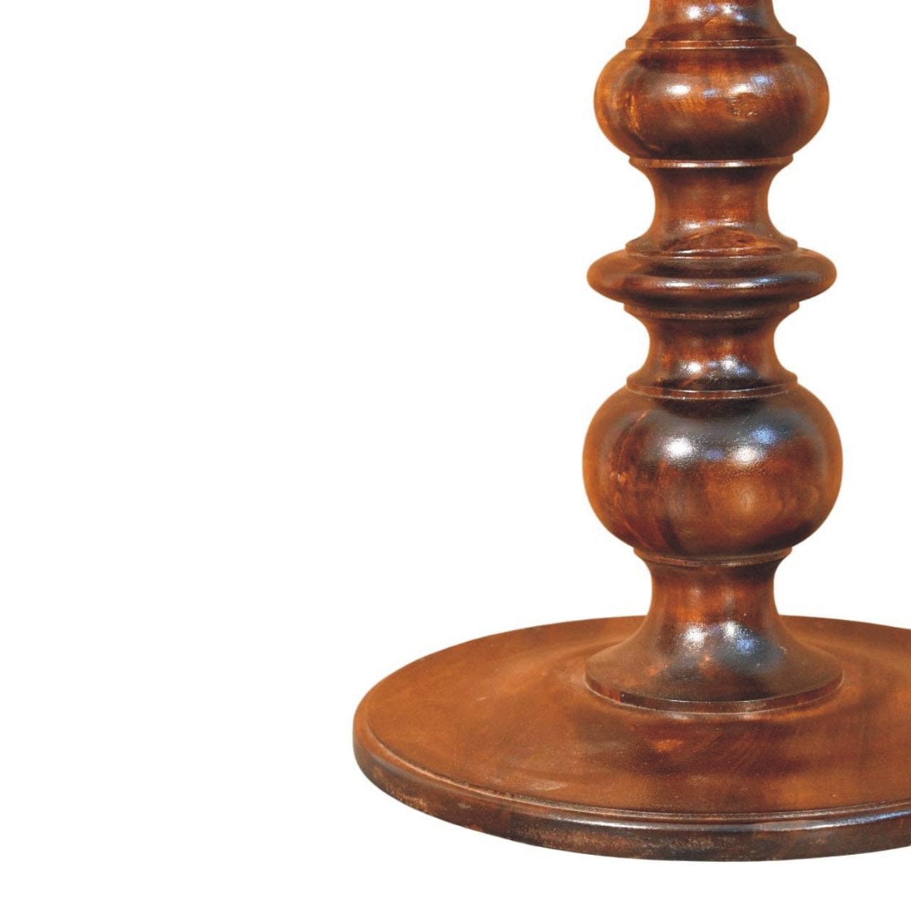 Bellmont Marble-Top End Table - Solid Mango Wood Side Table for Living Room - product view 8 showing handcrafted solid...