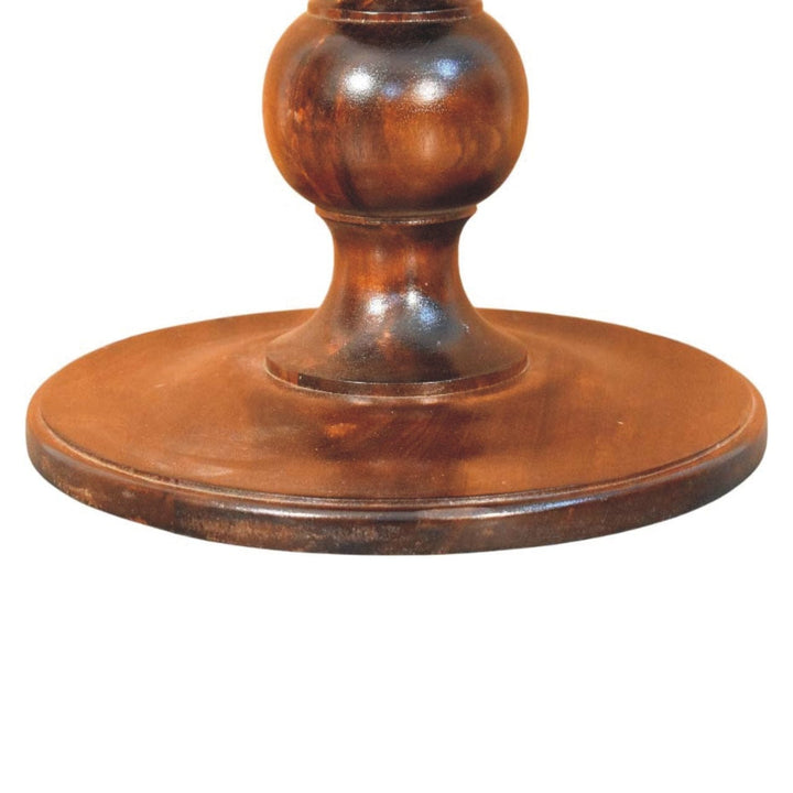 Bellmont Marble-Top End Table - Solid Mango Wood Side Table for Living Room - product view 7 showing handcrafted solid...