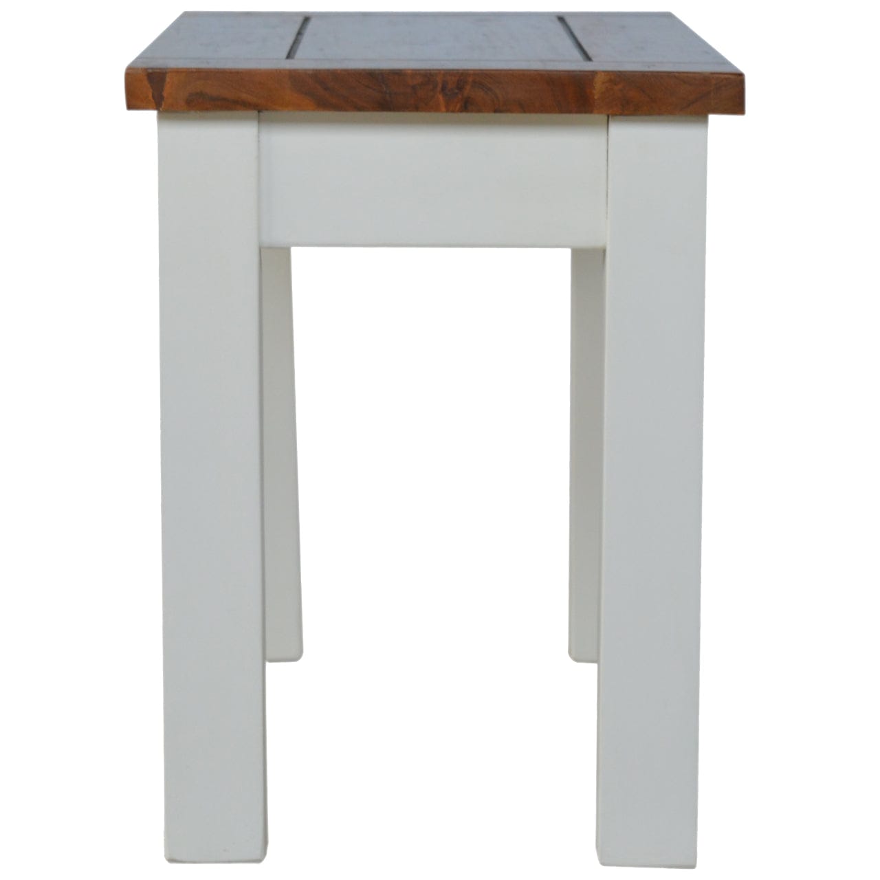 Farmhouse Country 2 Tone Hallway Bench - Solid Mango Wood Seating Furniture for Entryway - product view 7 showing...