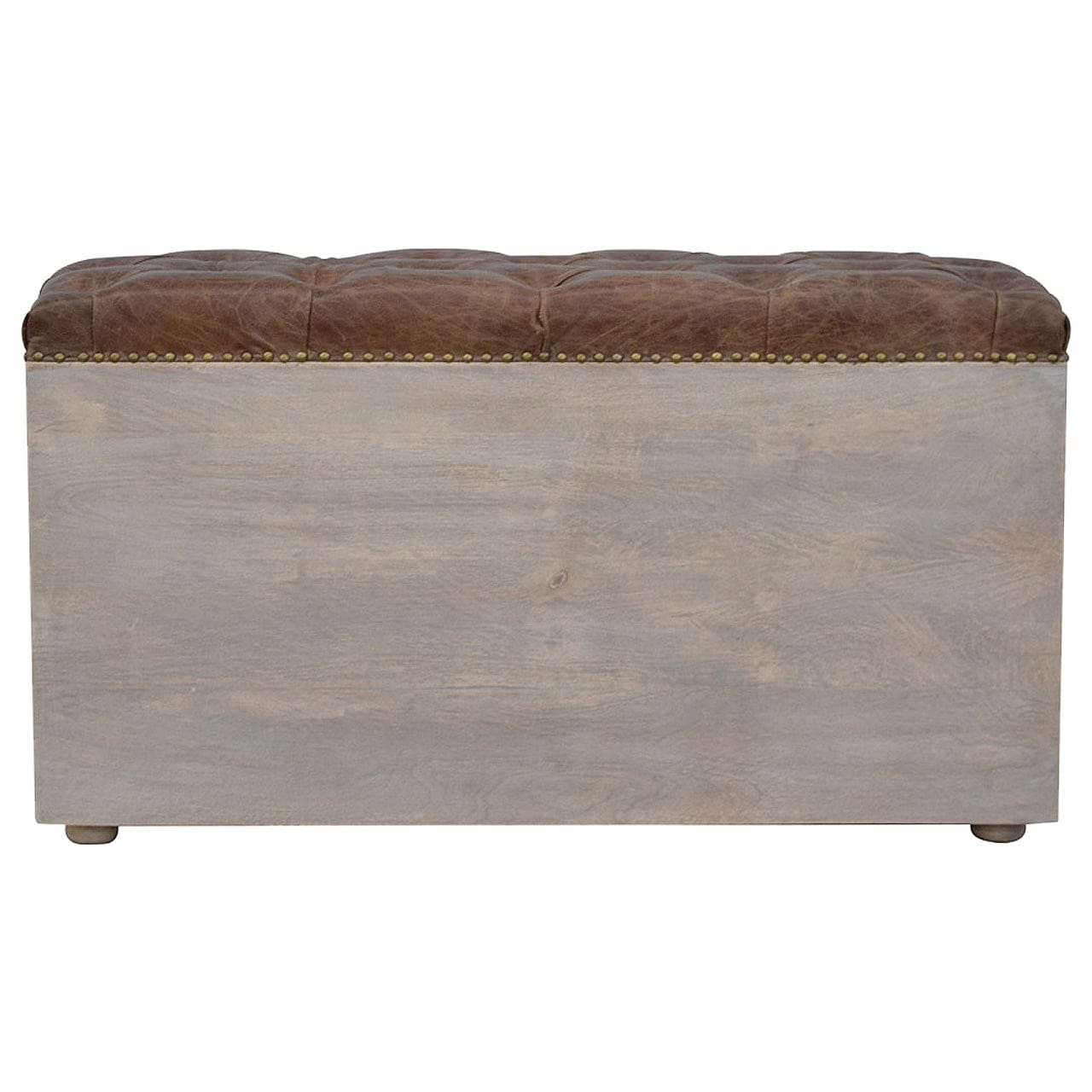 Rustic Lodge Buffalo 4 Slot Shoe Bench - Solid Mango Wood Seating Furniture for Entryway - product view 4 showing...