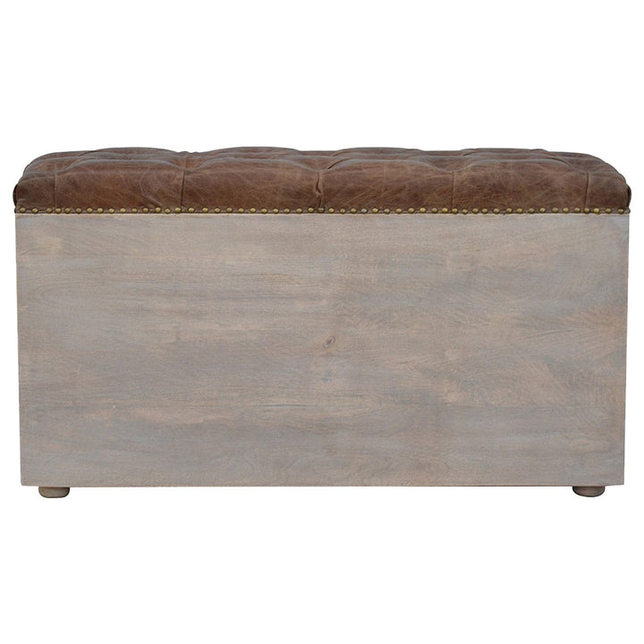 Rustic Lodge Buffalo 4 Slot Shoe Bench - Solid Mango Wood Seating Furniture for Entryway - product view 4 showing...