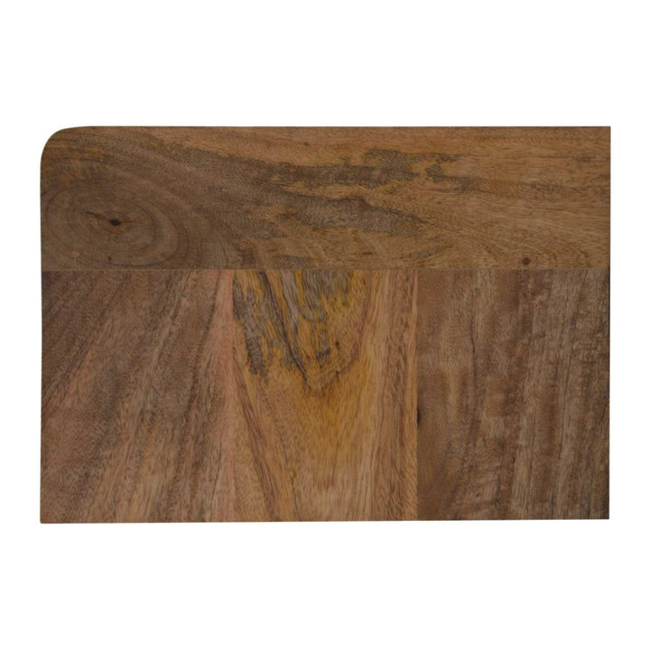 Bone Inlay Gallery Floating Nightstand - Solid Mango Wood Bedside Table for Bedroom - product view 7 showing handcrafted...