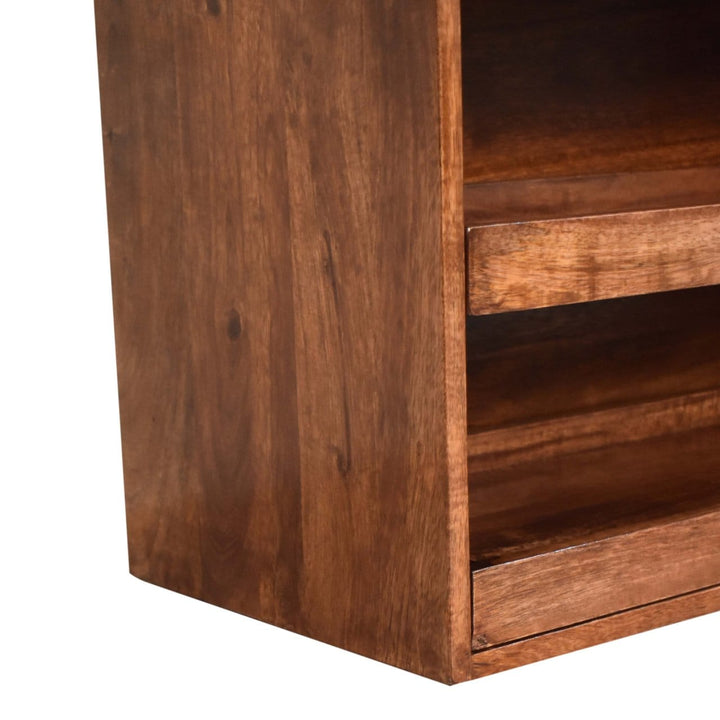 Buffalo Hide Pull out Honey Caramel Shoe Storage Bench - Solid Mango Wood Seating Furniture for Entryway - product view 9...