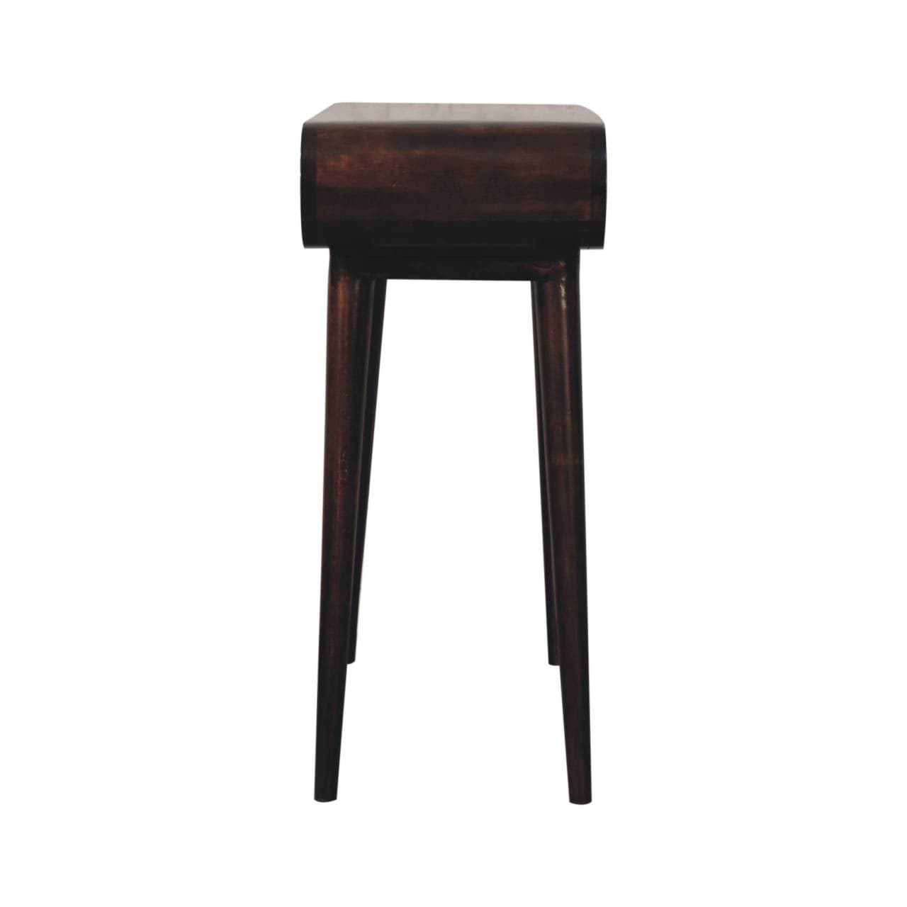 California Walnut Amaya Console Table - Solid Mango Wood Hallway Console for Entryway - product view 8 showing...