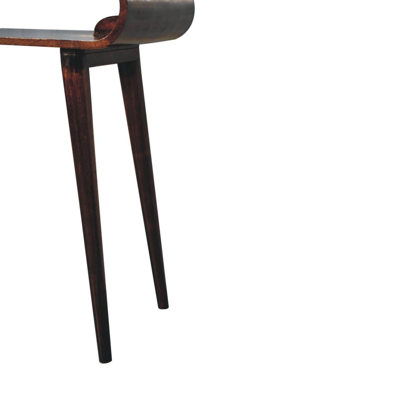 California Walnut Amaya Console Table - Solid Mango Wood Hallway Console for Entryway - product view 7 showing...