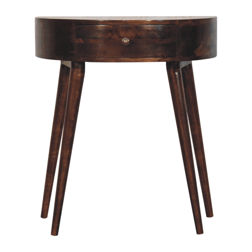 California Walnut Odyssey Console Table - Solid Mango Wood Hallway Console for Entryway - product view 8 showing...