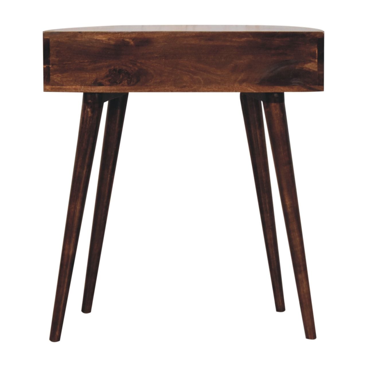 California Walnut Odyssey Console Table - Solid Mango Wood Hallway Console for Entryway - product view 7 showing...