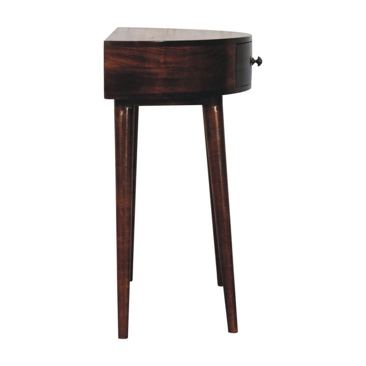 California Walnut Odyssey Console Table - Solid Mango Wood Hallway Console for Entryway - product view 6 showing...