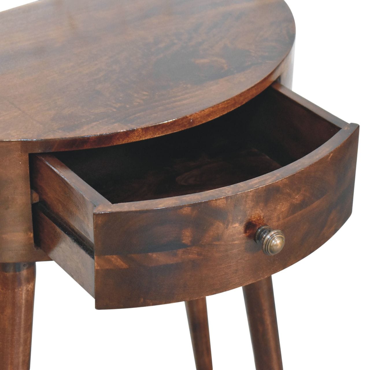 California Walnut Odyssey Console Table - Solid Mango Wood Hallway Console for Entryway - product view 4 showing...