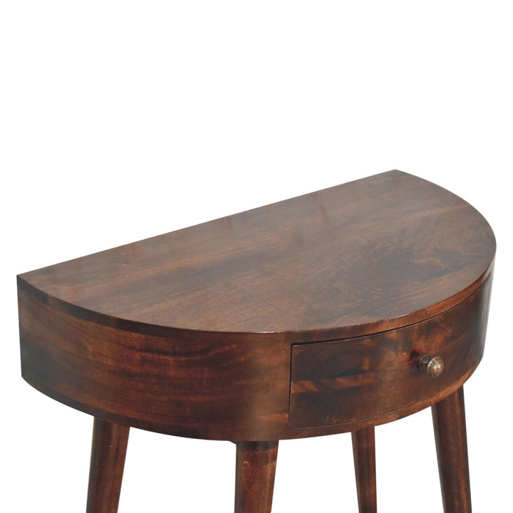 California Walnut Odyssey Console Table - Solid Mango Wood Hallway Console for Entryway - product view 3 showing...