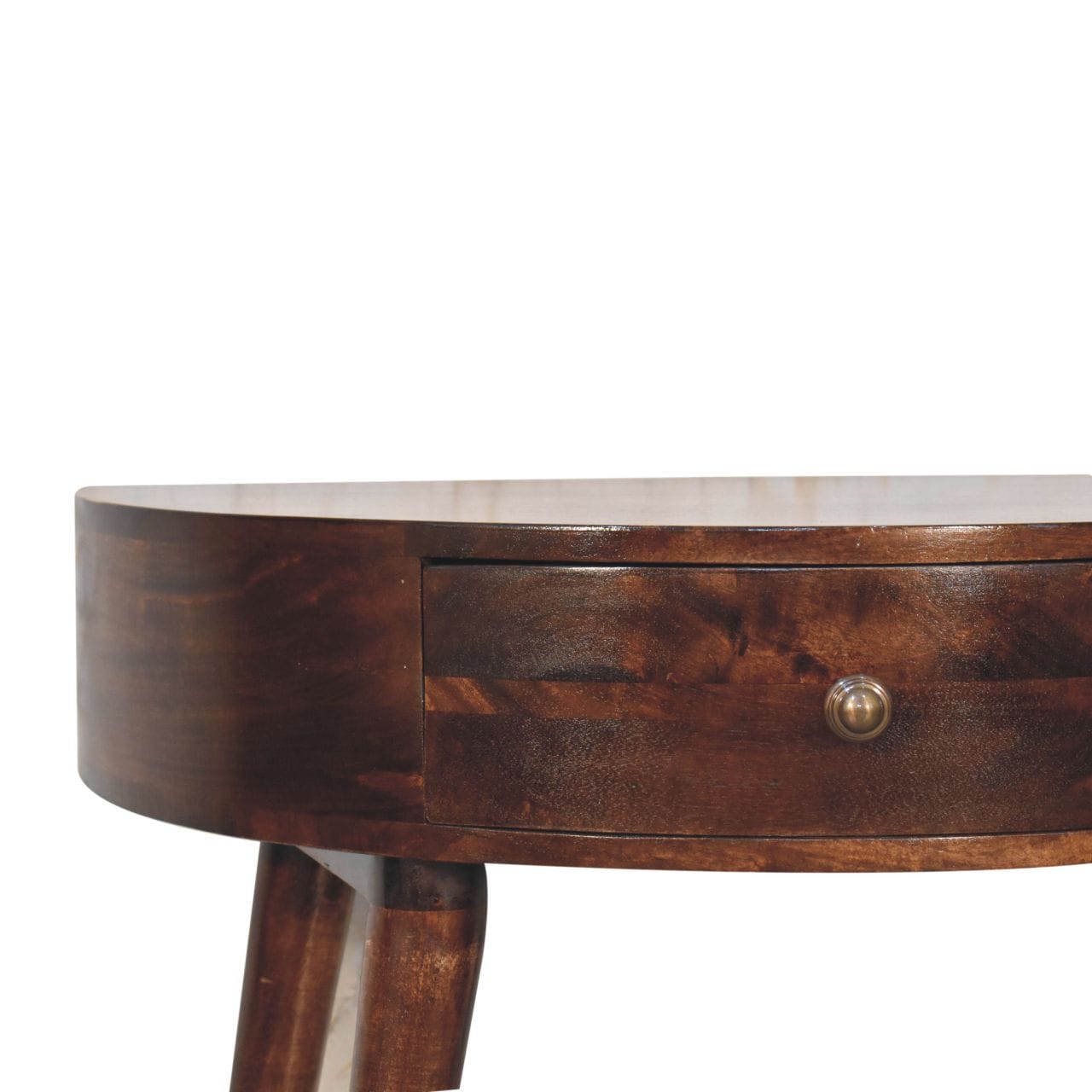 California Walnut Odyssey Console Table - Solid Mango Wood Hallway Console for Entryway - product view 2 showing...