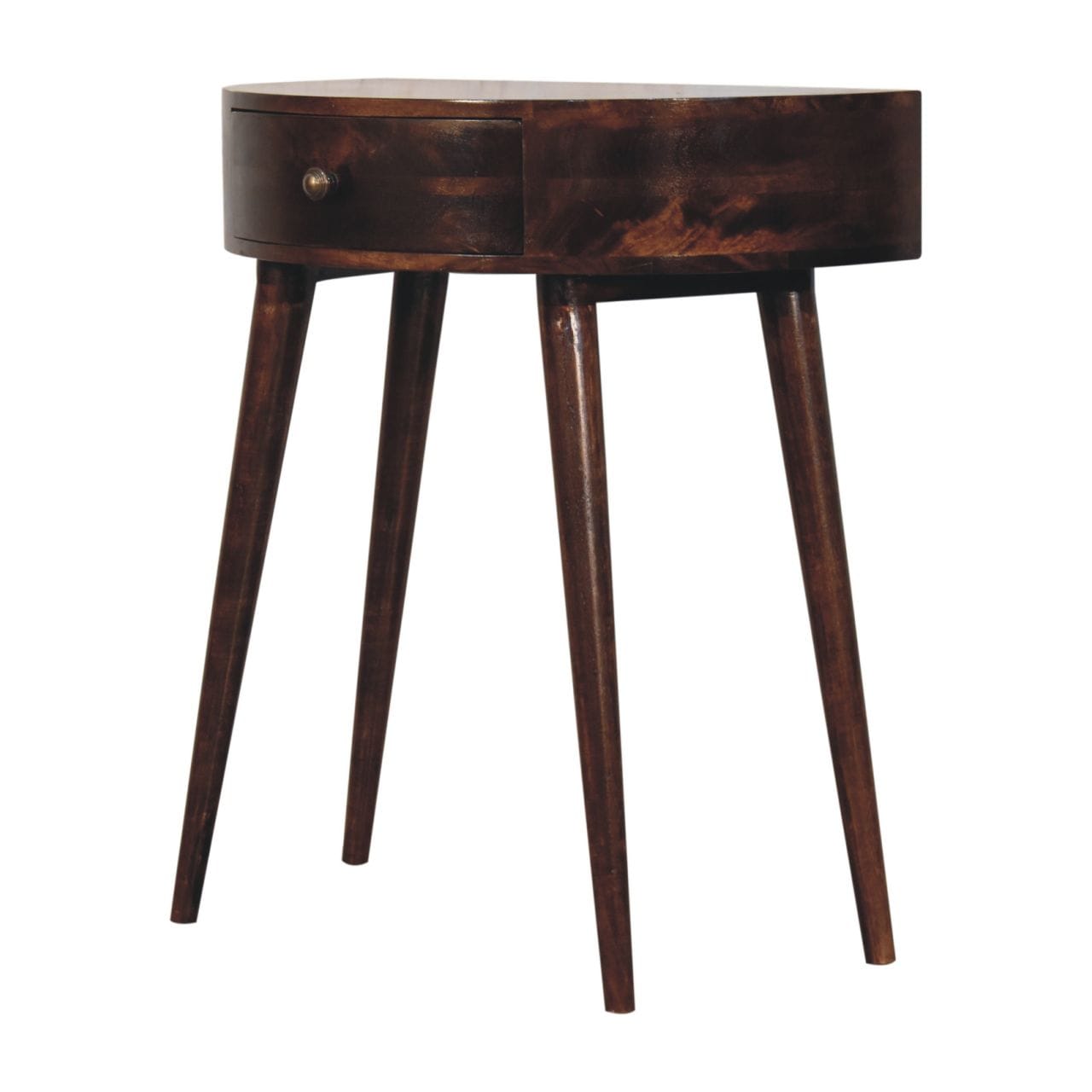 California Walnut Odyssey Console Table - Solid Mango Wood Hallway Console for Entryway - main view showing handcrafted...