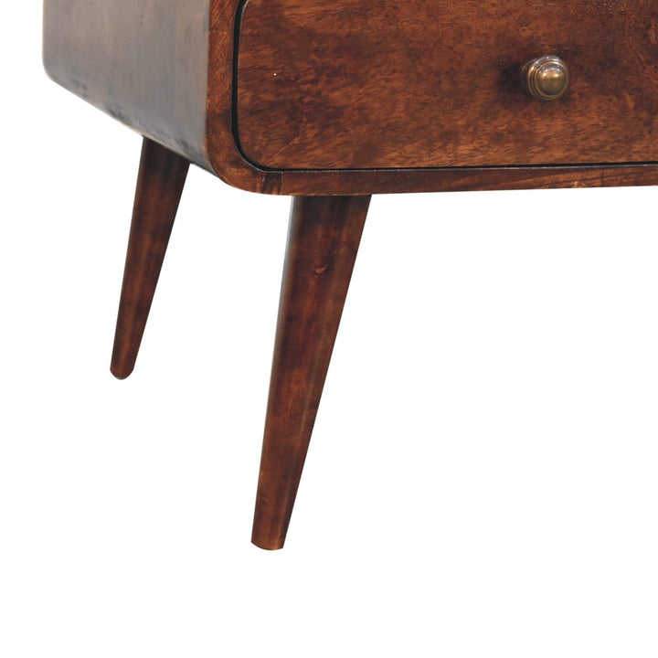California Walnut Sonata Coffee Table - Solid Mango Wood Center Table for Living Room - product view 7 showing...