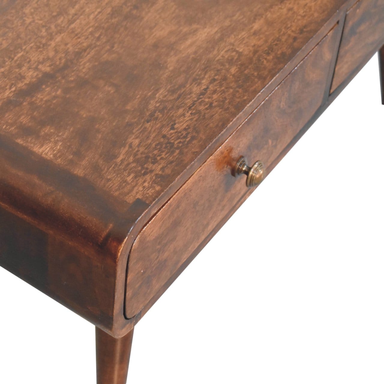 California Walnut Sonata Coffee Table - Solid Mango Wood Center Table for Living Room - product view 4 showing...