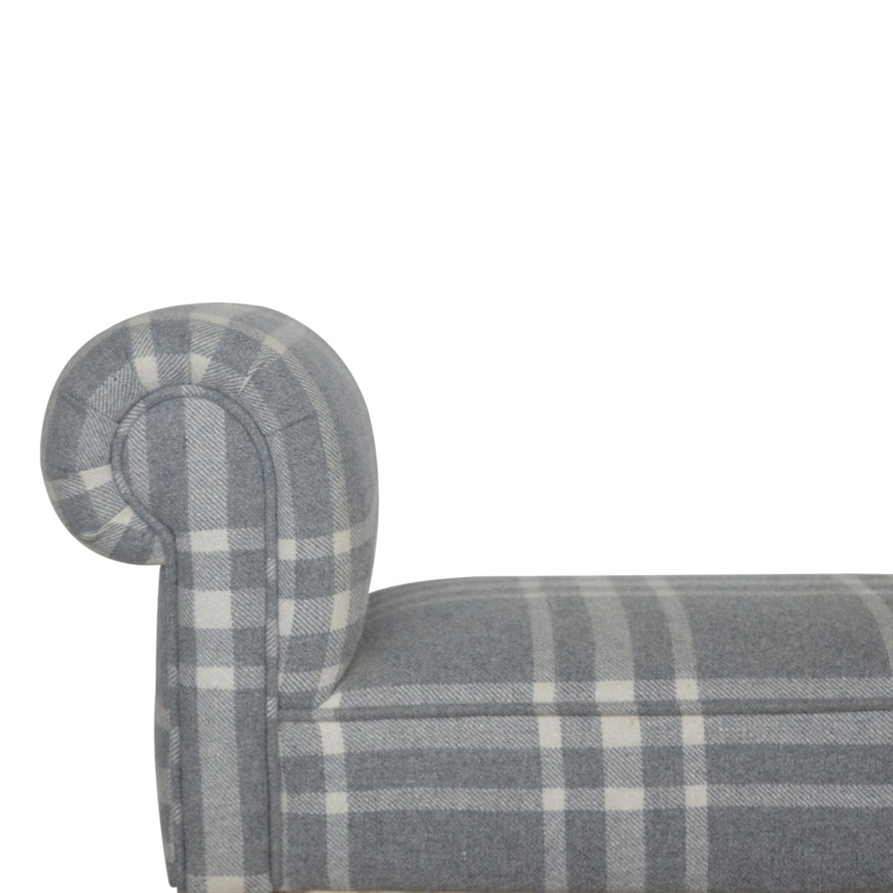 Canus Tartan Bench - Solid Mango Wood Seating Furniture for Entryway - product view 4 showing handcrafted solid mango...