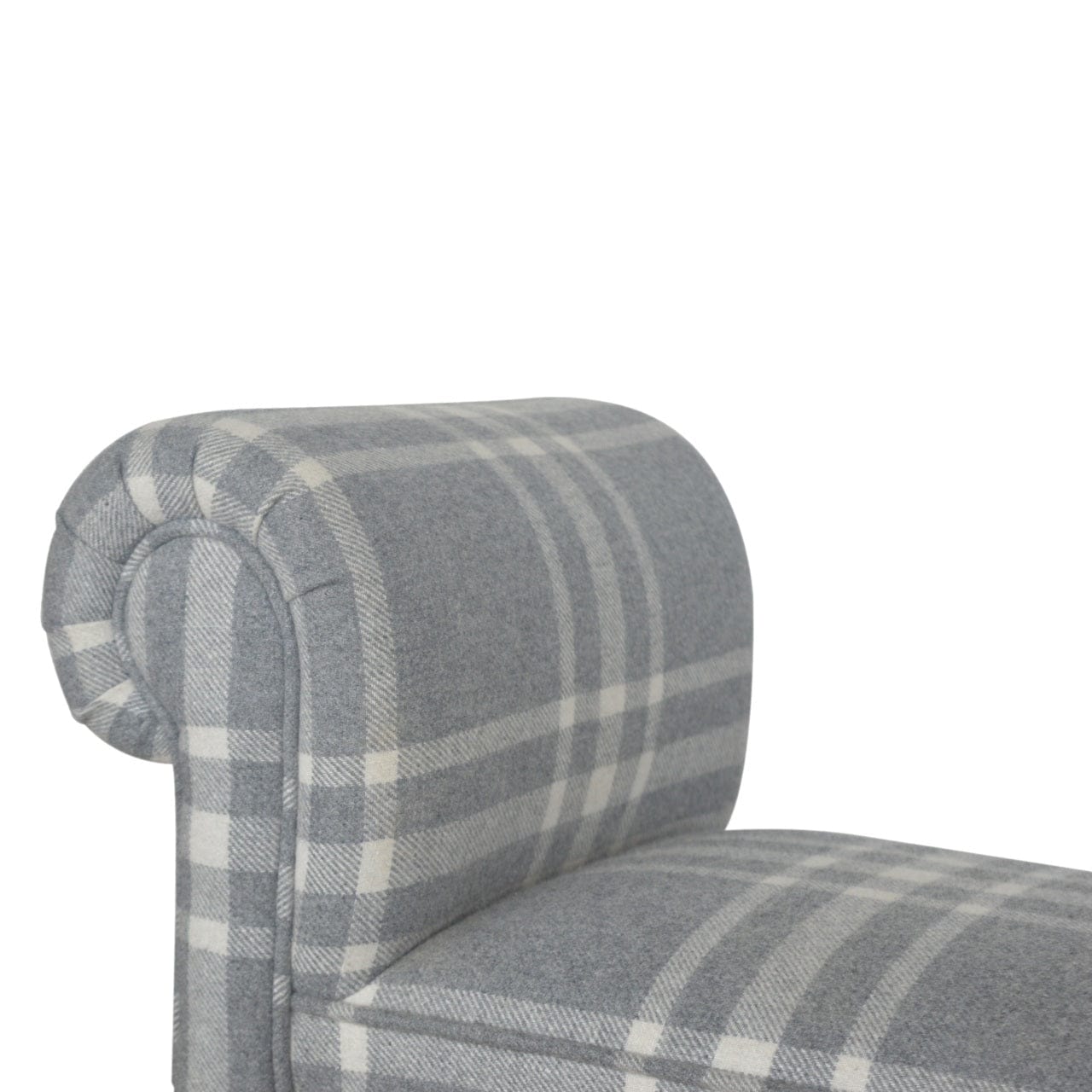 Canus Tartan Bench - Solid Mango Wood Seating Furniture for Entryway - product view 3 showing handcrafted solid mango...
