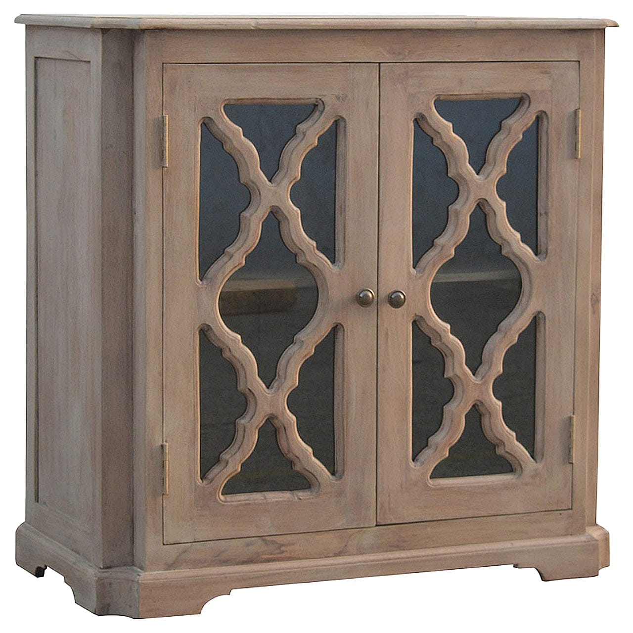 Carved Glazed Sidebaord in Solid Mango Wood - main view showing handcrafted solid mango wood furniture