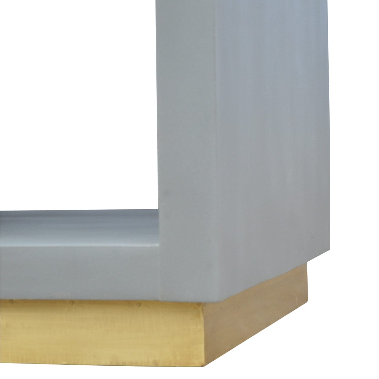 Cement Cube Nightstand - Solid Mango Wood Bedside Table for Bedroom - product view 6 showing handcrafted solid mango wood...