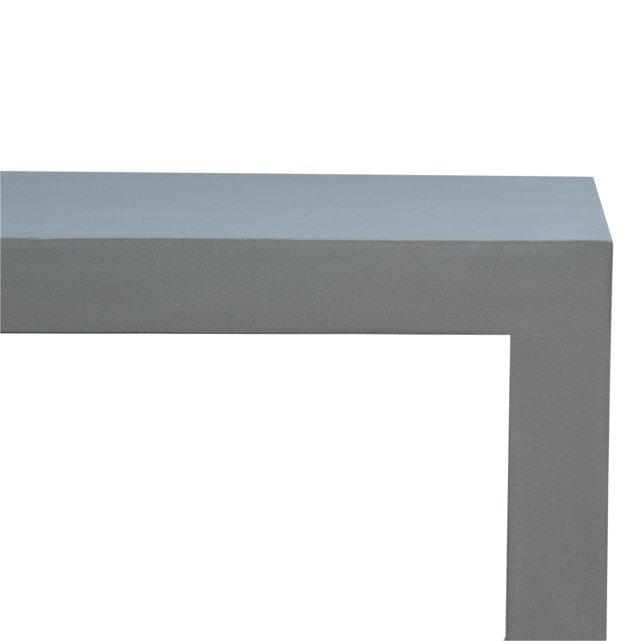 Cement Cube Nightstand - Solid Mango Wood Bedside Table for Bedroom - product view 4 showing handcrafted solid mango wood...