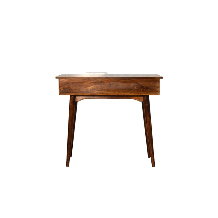 Chestnut Hallway 2 Drawer Console Table - Solid Mango Wood Hallway Console for Entryway - product view 9 showing...