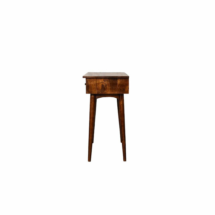 Chestnut Hallway 2 Drawer Console Table - Solid Mango Wood Hallway Console for Entryway - product view 8 showing...