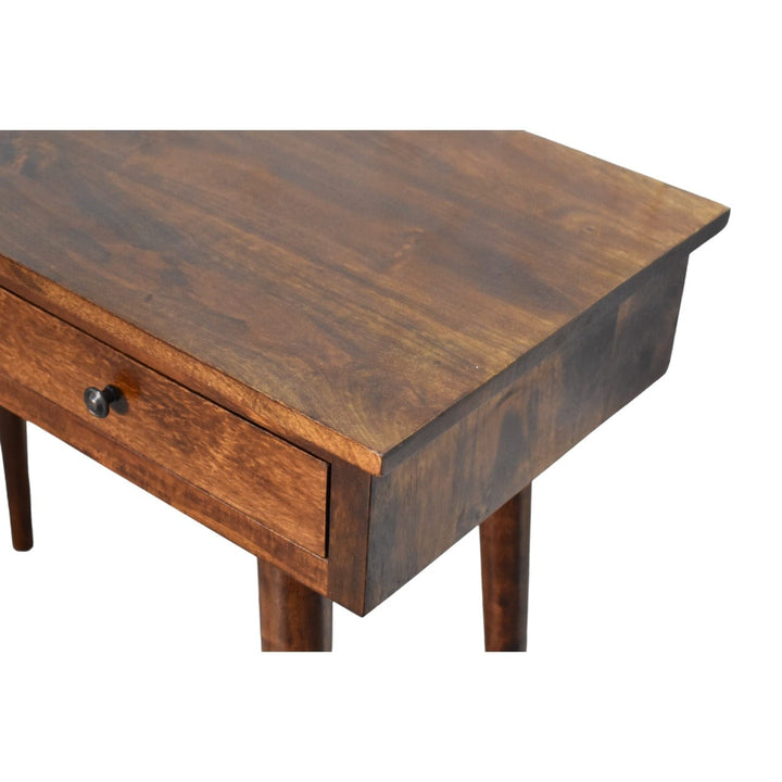 Chestnut Hallway 2 Drawer Console Table - Solid Mango Wood Hallway Console for Entryway - product view 6 showing...